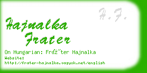 hajnalka frater business card